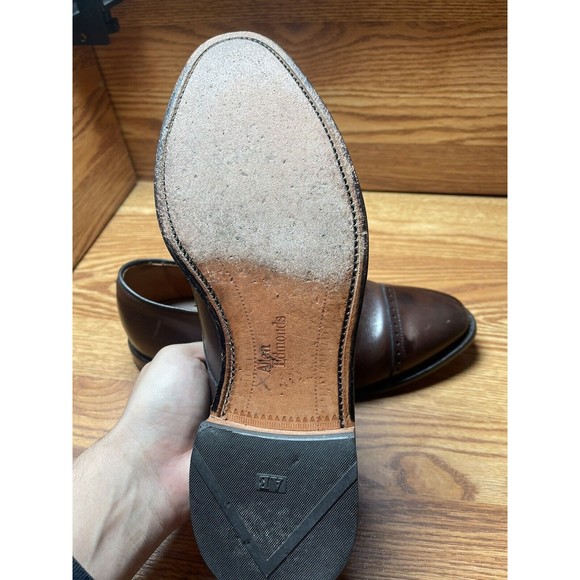 Allen Edmonds Clifton Leather Burgundy/Dark Brown Cap Toe Dress Shoes Size 9 main image 8